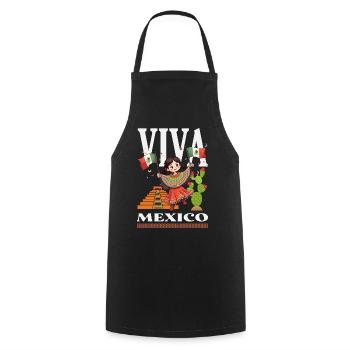 Mexiko Stolz & Heimat Mexikaner Mexico Flagge - Kochschürze - Schwarz - Vorne - AI Model Male 185 dark (185cm)
