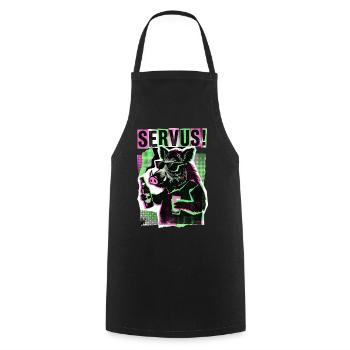 Servus Wild Boar Beer - Cooking Apron - black - Front - AI Model Male 185 dark (185cm)