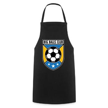 Big Balls Club Football Badge - Cooking Apron - black - Front - AI Model Male 185 dark (185cm)