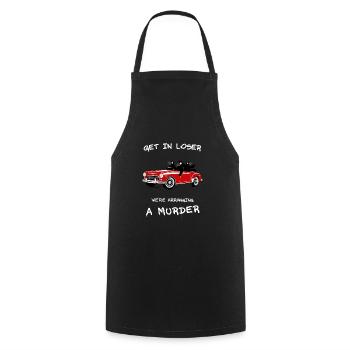 Red Convertible Crime Meme Ravens - Cooking Apron - black - Front - AI Model Male 185 dark (185cm)