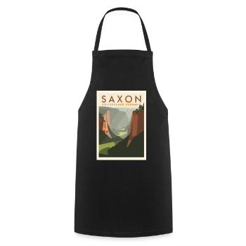 Saxon Switzerland | Vintage National Park - Kochschürze - Schwarz - Vorne - AI Model Male 185 dark (185cm)