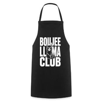 Boujee Llama Club with handbag - Cooking Apron - black - Front - AI Model Male 185 dark (185cm)