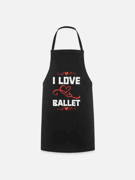 Ich liebe Ballet Schrift - Kochschürze - Schwarz