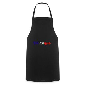 Petanque, pour joueur de boules - Tablier de cuisine - noir - Devant - AI Model Male 185 dark (185cm)