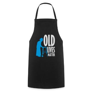 old lives matter quote - Cooking Apron - black - Front - AI Model Male 185 dark (185cm)