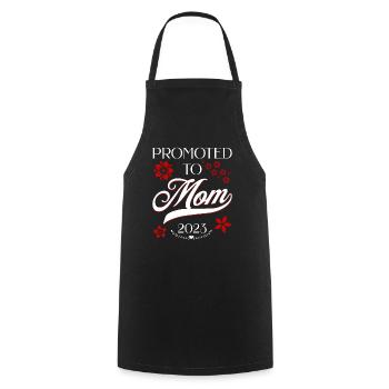 Promu Mama 2023 Avec des fleurs de cerisier - Tablier de cuisine - noir - Devant - AI Model Male 185 dark (185cm)