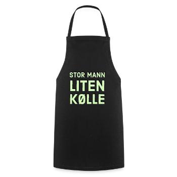 großer Mann, kleiner Verein - Kochschürze - Schwarz - Vorne - AI Model Male 185 dark (185cm)