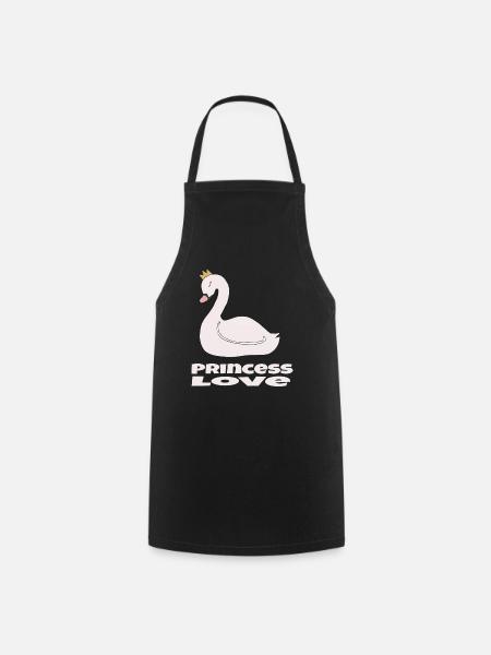 schwan princess love - Kochschürze - Schwarz