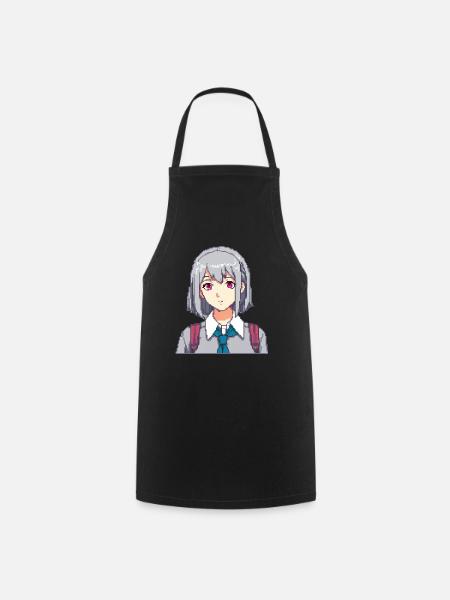 Pixel Schulmädchen Charm - Kochschürze - Schwarz