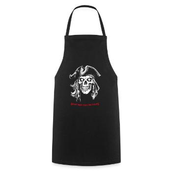 Pirate Skull 07 2024 C Zeichenfläche 1 Kopie - Kochschürze - Schwarz - Vorne - AI Model Male 185 dark (185cm)