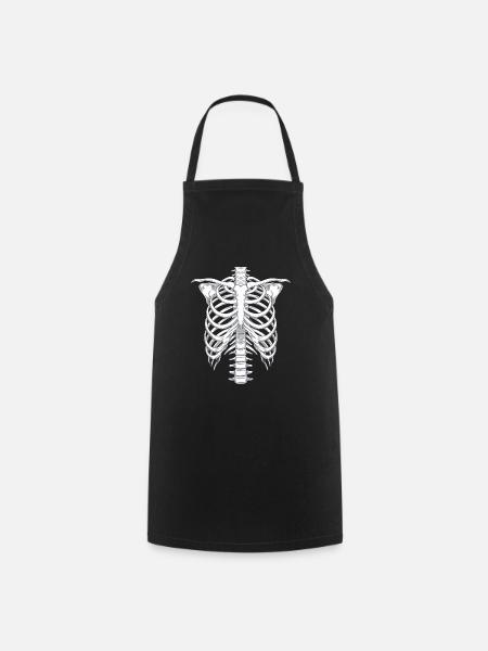 Skelett Halloween Kostüm - Kochschürze - Schwarz