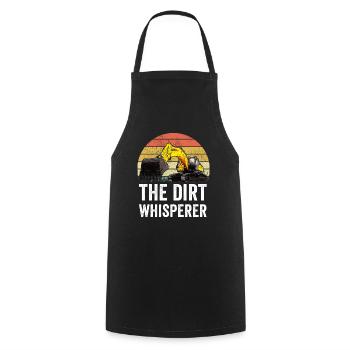 Excavator Construction Worker - Cooking Apron - black - Front - AI Model Male 185 dark (185cm)