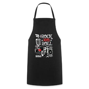 Rockabilly Hot Rod Vintage 50s Rockers Voitures - Tablier de cuisine - noir - Devant - AI Model Male 185 dark (185cm)