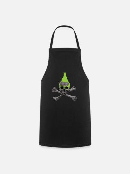 Crâne Punk - Chemise Crâne De Punkrock Iroquois - Tablier de cuisine - noir