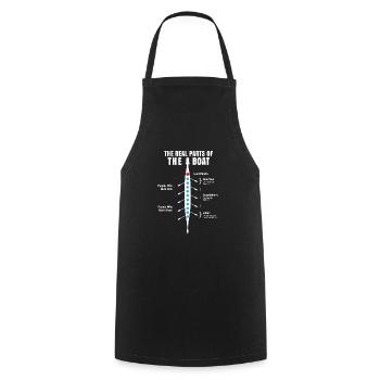 Rowing fitness water sports for rowers - Cooking Apron - black - Front - AI Model Male 185 dark (185cm)