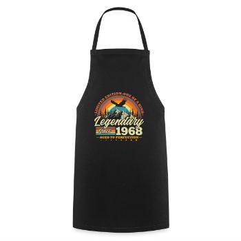 Legendary since 1968 Vintage Birthday Gift - Cooking Apron - black - Front - AI Model Male 185 dark (185cm)