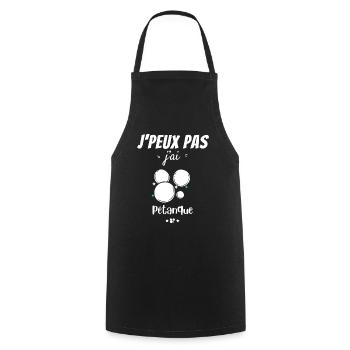 Petanque Passion - Cooking Apron - black - Front - AI Model Male 185 dark (185cm)