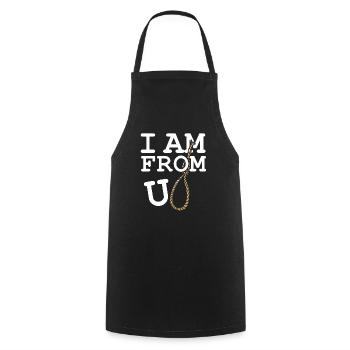 I Am From Europe U Rope Europa Ironic Sarcasm - Cooking Apron - black - Front - AI Model Male 185 dark (185cm)