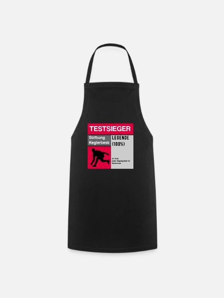 Testsieger Kegel Legende kegeln Geschenkidee - Kochschürze - Schwarz