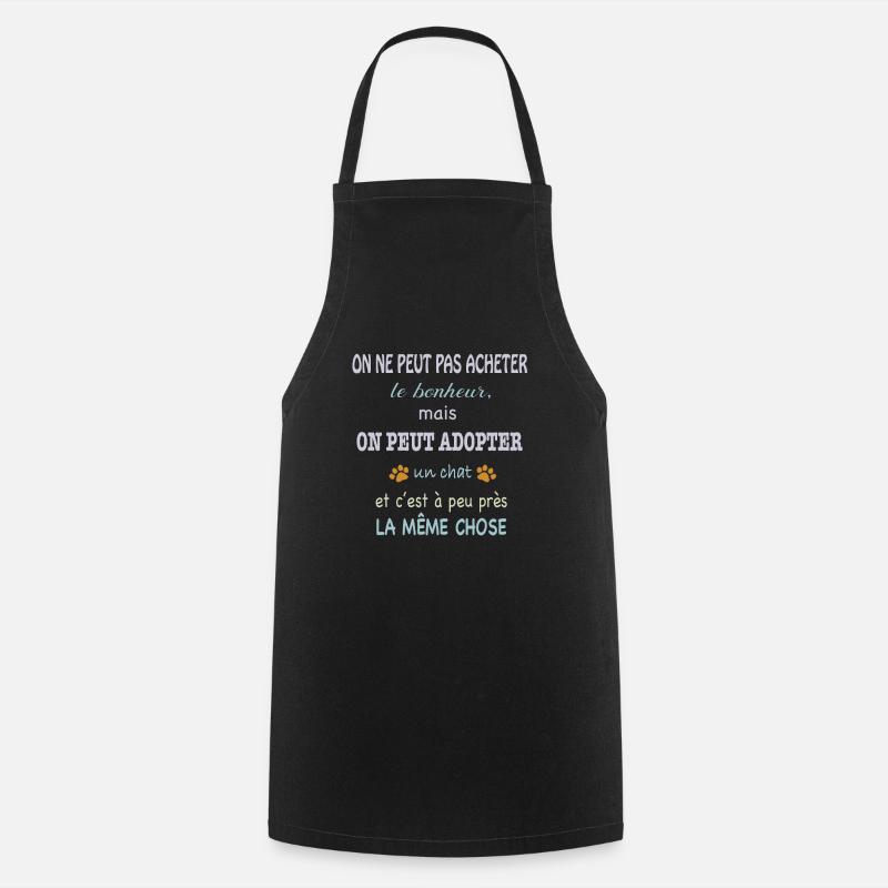 Humour chat - Tablier de cuisine - noir