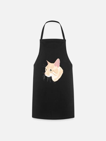 Cat - Cooking Apron - black