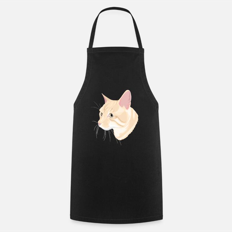 Chat - Tablier de cuisine - noir