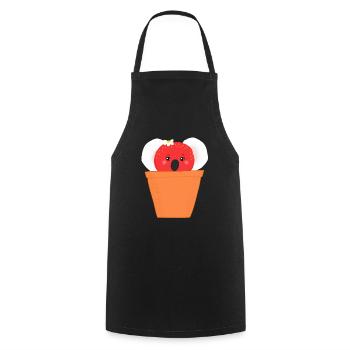 koala fraise - Tablier de cuisine - noir - Devant - AI Model Male 185 dark (185cm)