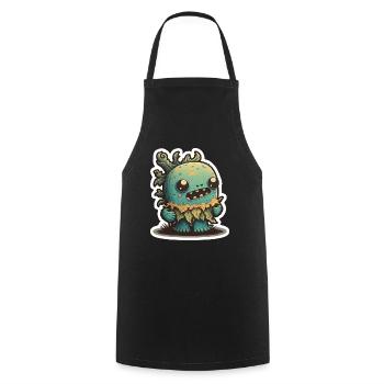 Halloween Cactus Monster - Cooking Apron - black - Front - AI Model Male 185 dark (185cm)