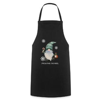 J'peux pas j 'ai NOEL - Tablier de cuisine - noir - Devant - AI Model Male 185 dark (185cm)