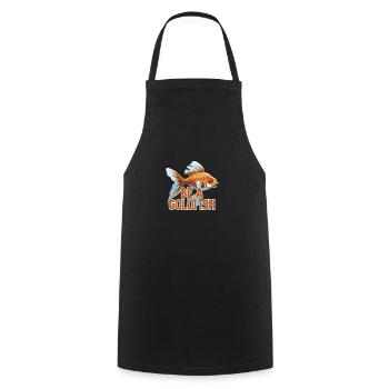 Soyez un modèle de poisson rouge pour - Tablier de cuisine - noir - Devant - AI Model Male 185 dark (185cm)