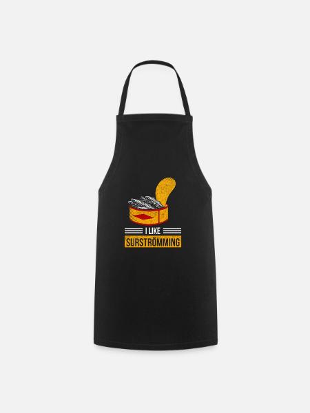 Lustiges Surströmming Design - Kochschürze - Schwarz