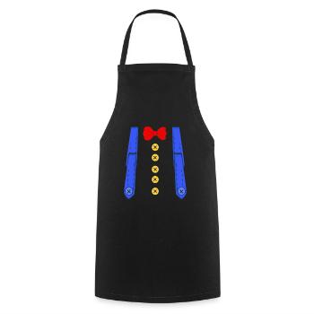 Clown braces Mardi Gras costume - Cooking Apron - black - Front - AI Model Male 185 dark (185cm)