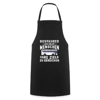Busfahrer helfe Menschen Ziele zu erreichen Bus - Kochschürze - Schwarz - Vorne - AI Model Male 185 dark (185cm)