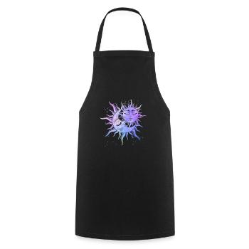 Sun Moon Love Occult Stars Magic Symbol - Cooking Apron - black - Front - AI Model Male 185 dark (185cm)