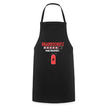 Brandschutz überprüft Brandschutzbeauftragter - Kochschürze - Schwarz - Vorne - AI Model Male 185 dark (185cm)