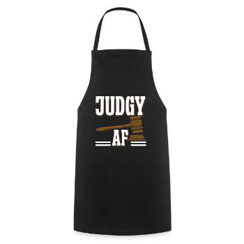 Judgy AF - Kochschürze - Schwarz - Vorne - AI Model Male 185 dark (185cm)