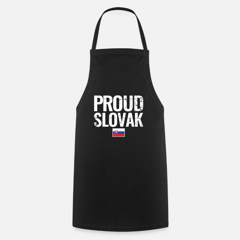 Fier Slovaque Slovaquie Drapeau slovaque Slovaque - Tablier de cuisine - noir