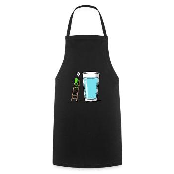 Weatherman Weather Frog Échelle à eau en verre - Tablier de cuisine - noir - Devant - AI Model Male 185 dark (185cm)