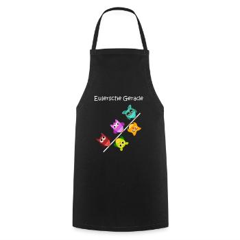 eulersche gerade, Eulen, Geschenk für Mathematiker - Kochschürze - Schwarz - Vorne - AI Model Male 185 dark (185cm)