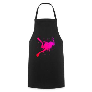 Men's Diving Scuba Diver Scuba Diving - Cooking Apron - black - Front - AI Model Male 185 dark (185cm)