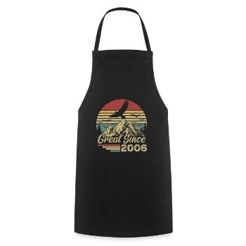 Vintage 2006 Retro 2006 Birthday Gift - Cooking Apron - black - Front - AI Model Male 185 dark (185cm)