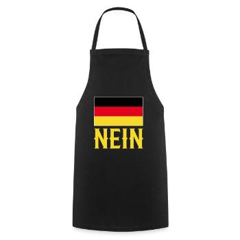 Germany No - Cooking Apron - black - Front - AI Model Male 185 dark (185cm)