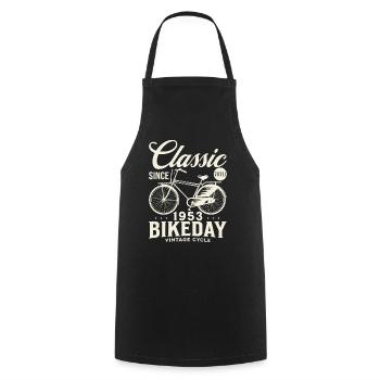 Fan De Vélo 1953 70 Ans Anniversaire Cycliste - Tablier de cuisine - noir - Devant - AI Model Male 185 dark (185cm)