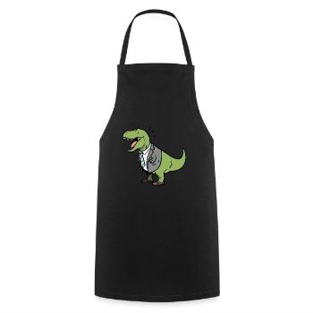 T Rex - Cooking Apron - black - Front - AI Model Male 185 dark (185cm)
