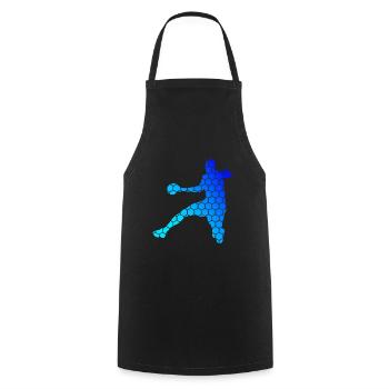 Handballspieler Handballspielen Handballer - Kochschürze - Schwarz - Vorne - AI Model Male 185 dark (185cm)