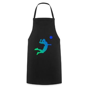 Volleyball Volleyball Joueur de volleyball Homme Volleyball - Tablier de cuisine - noir - Devant - AI Model Male 185 dark (185cm)