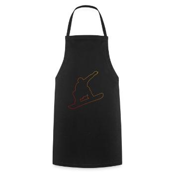 Damen Wintersport Snowboarder Snowboarding - Kochschürze - Schwarz - Vorne - AI Model Male 185 dark (185cm)