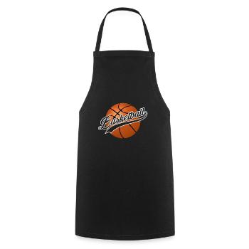 Basketball Team Sport lettering - Cooking Apron - black - Front - AI Model Male 185 dark (185cm)