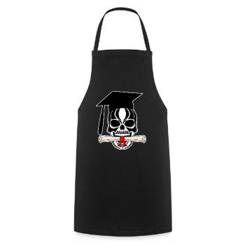 Skull and crossbones conclusion - Cooking Apron - black - Front - AI Model Male 185 dark (185cm)