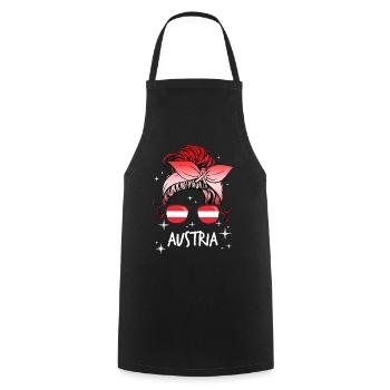 Autriche - Tablier de cuisine - noir - Devant - AI Model Male 185 dark (185cm)
